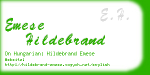 emese hildebrand business card